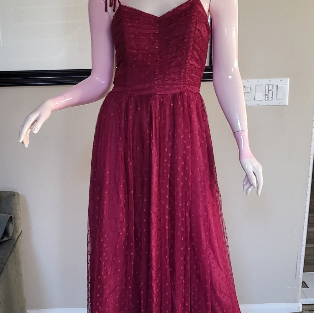 Candi Jones gown party dress long burgundy